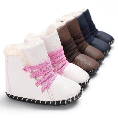 

New Style 3 color baby snow boots winter half boots baby soft sole boots