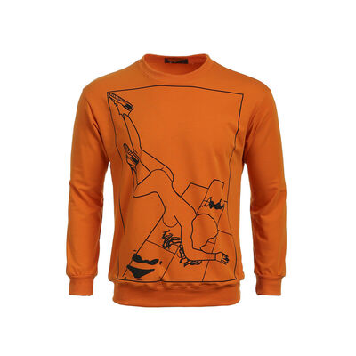 

Fashion Men Loose Printed Cotton O-Neck Long Sleeve Casual Active T-Shirt Tops -2XL