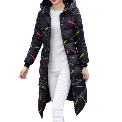 

Toponeto Women Winter Warm Outerwear Hooded Coat Slim Cotton-padded Jacket