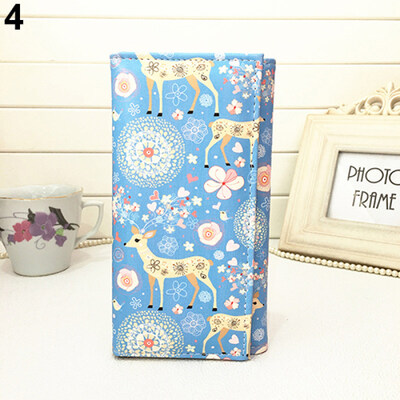 

Women Cute Cat Deer Wallet Long Clutch ID Card Holder Coin Purse Phone Bag Gift