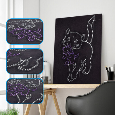 

Siaonvr Fluorescent Diamond Painting DIY 5D Partial Drill Cross Stitch Kits Crystal Rhin