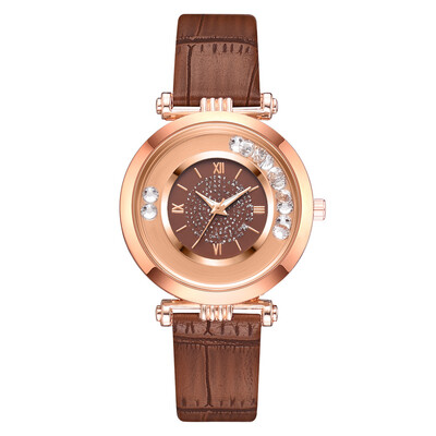 

Belt ladies watch ladies watch 2019 new quicksand ball pu strap quartz watch