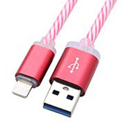 

Colorful Luminescent Data USB Cable LED Gradient Light Mobile Phone Charging Cables For Apple IPhone -1m
