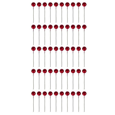 

50pcs Cherry Plastic Artificial Flower Berries Wedding Christmas Decor