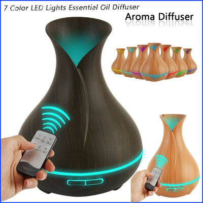 

Ultrasonic 550ml Humidifier Aromatherapy Remote Control Oil Diffuser Cool Mist With 7 Color LED Lights Essential Oil Diffuser