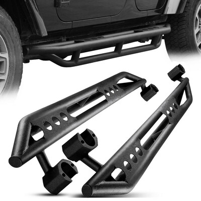 

For 2007-2017 Jeep Wrangler JK 4 Door Steel Side Step Armor Nerf Bars Running Boards