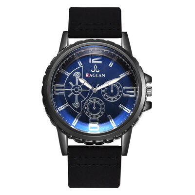 

Fashion Business Analog Quartz Watches Men PU Leather Strap Wristwatch