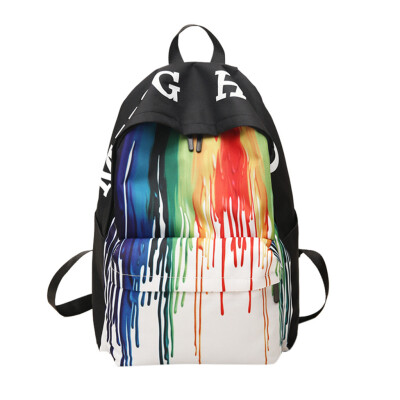 

Tailored Women 2019 Colorful Canvas Bag Large Capacity Backpack Student Travel Backpack