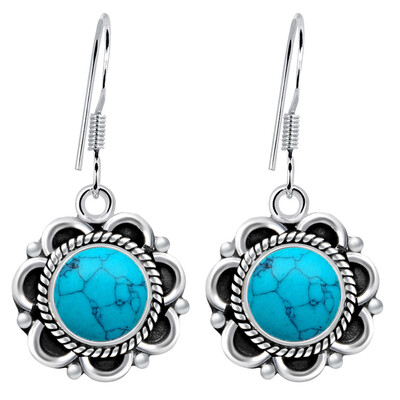 

Cute 5 Carat Turquoise Bridal Earrings Womens Dangle Earring Popular