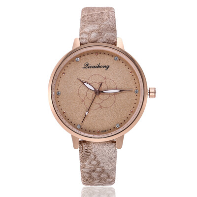 

Korean version of 3D printing belt ladies watch diamond graduation quartz watch