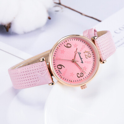 

RM Big Digital Trend Simple MonoChrome Star Dial Belt Quartz Womens Watch