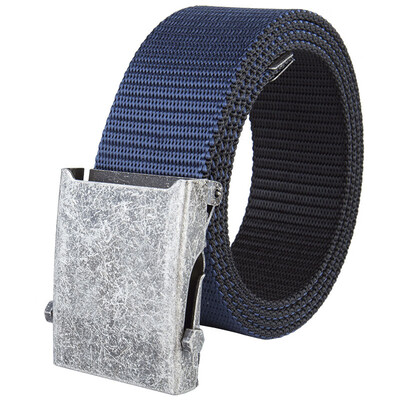

Quality Nylon Unisex belt solid color Nylon smooth buckle Men belt casual simple youth students cowboy pants belt