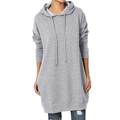 

Starmoon Women Casual Basic Loose Fit Pocket Pullover Hoodie Long Tunic Sweatshirts
