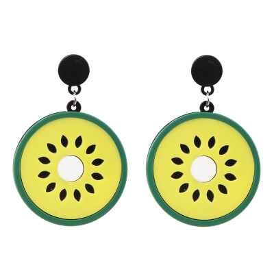 

2019 New Trendy Boho Fruit Round Drop Dangle Earrings Handmade Watermelon Earring Female Wedding Party Gifts Jewelry