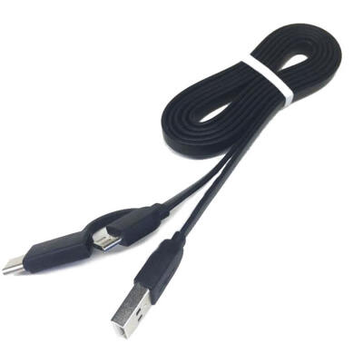 

2-in-1 Charger Cable Type C Micro USB Charging And Syncing Cord-1m