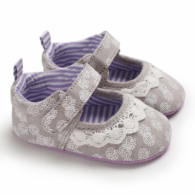

Toddler Infant Baby Girl Soft Sole Embroidery Lace Sandals Shoes Single Shoes