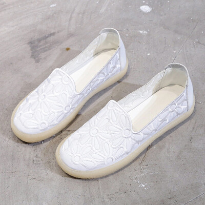 

Shoe women spring sen womens ins retro Joker a lazy Lefu shoes flat nurse shoes