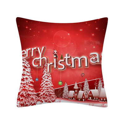 

Tailored Christmas Pillow Case Glitter Polyester Sofa Throw Cushion Cover Home Decor