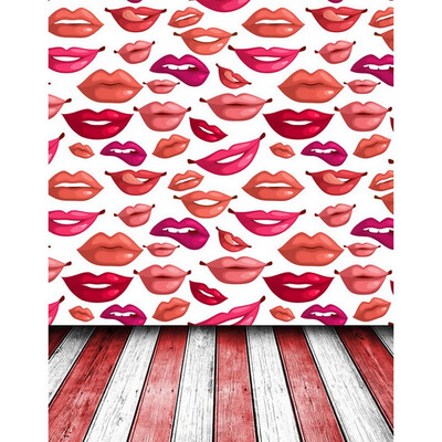 

Many Red Lips Photo Backdrop 57FT Vinyl Fabric Cloth Digital Printing Photo Background s-2190