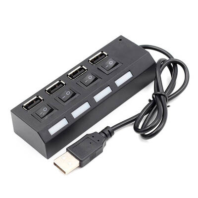 

4 Port7 Port USB Hub Multi USB Splitter with onoff Switch Plug Power Adapter for PC Notebook Laptop