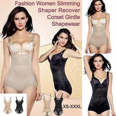 

Women Full Body Waist Trainer Bodysuit Shaper Underbust Corset Cincher Shapewear