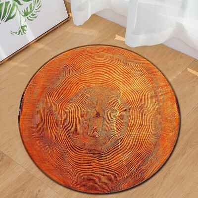 

Toponeto Wood Grain Kids Play Round Carpet Home Area Rug Living Room Floor Yoga Mat