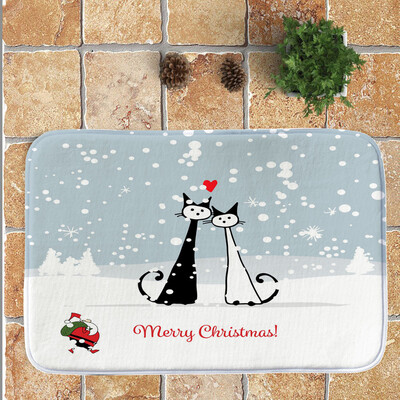 

Tailored Merry Christmas Welcome Doormats Indoor Home Carpets Decor 40x60CM