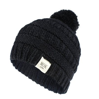 

Tailored Girls Boys Child Hat Keep Warm Winter Casual Knitted Hat Wool Hairball Ski Hat