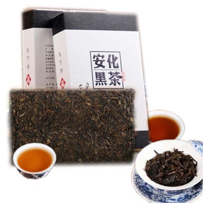 

1000g Chinese Hunan Anhua Black Tea Golden Flower Good Brick Tea Healthy Tea