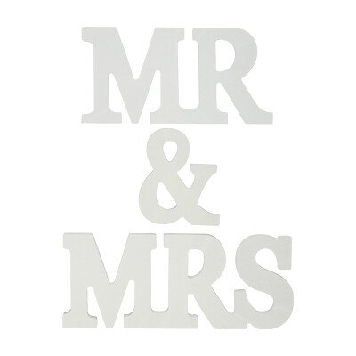 

Hot Sales 3 pcsset Wedding Sign Decorations MR & MRS Mariage Decor Birthday Party Decorations Uppercase Letters