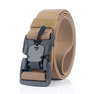 

New Unisex belt Solid Color Nylon Insert Buckle Men Belt Weaving Casual Men&Women Tactics belt 125cm