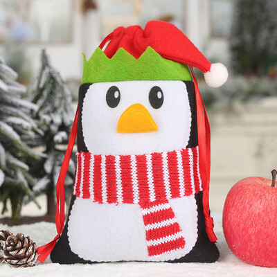 

Siaonvr Christmas Gift Bag Non-Woven Drawstring Candy Treat Stockings Party Holder Pouch