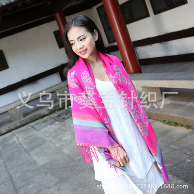 

Qinghai tourism cashew large square towel Lijiang national wind shawl scarf female autumn&winter warm thick shawl blanket