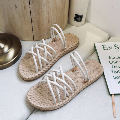 

Evening sandals with skirts fairies flat soles ins trendy students 2019 new summer Internet celebrities