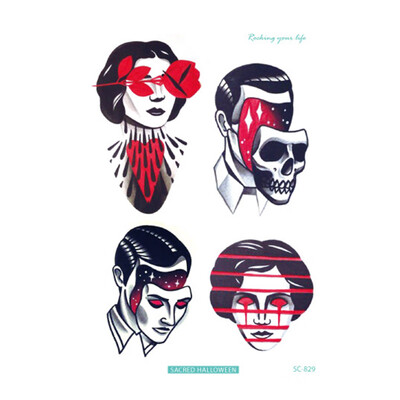 

〖Follure〗Waterproof Temporary Tattoo Sticker Scar Terror Wound Blood Injury Halloween Hot