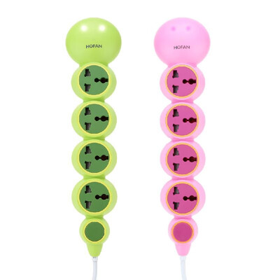 

HOFAN Universal Power Strip Novel Socket with 4 Outlets 250V 2500W ONOFF Switch Cord Plug for Home Office