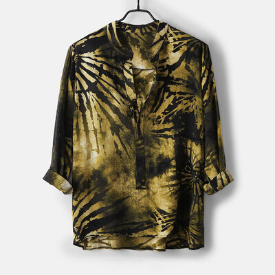 

Tailored Mens Market Cotton Tie Dyed Long Sleeve Print Casual Fashion Confortable Shirt