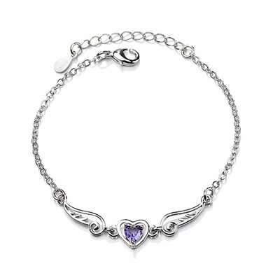 

Fashion Angel Lovers Wings Love Shape Bracelet Hand Chain Girls Accessory Perfect Festival Gift