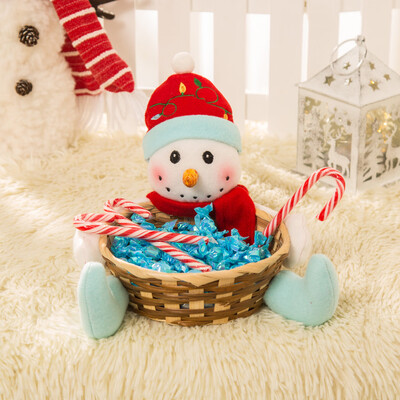 

〖Follure〗Christmas Candy Storage Basket Decoration Santa Claus Storage Basket Gift C