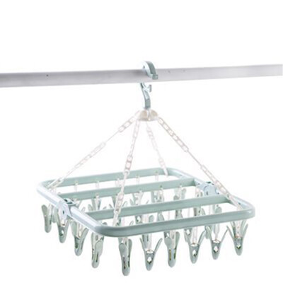 

32 Pegs Hanger SocksUnderwearClothes Hanger Folding Inoutdoor Modern