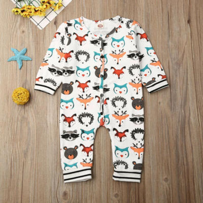 

US Cute Newborn Baby Boy Girl Clothes Long Sleeve Romper Jumpsuit Overall Outfit