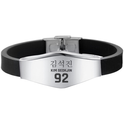 

Kpop BTS EXO GOT7 Black Pink Seventeen Twice Stainless Steel Sports Bracelet Combination Adjustable Bracelet