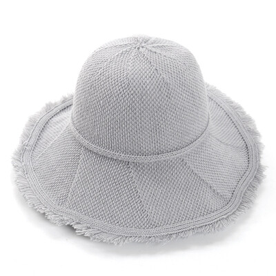

Autumn&winter new female currents Su-empty big along the hat simple basin hat fisherman hat can fold solid color warm wool hat