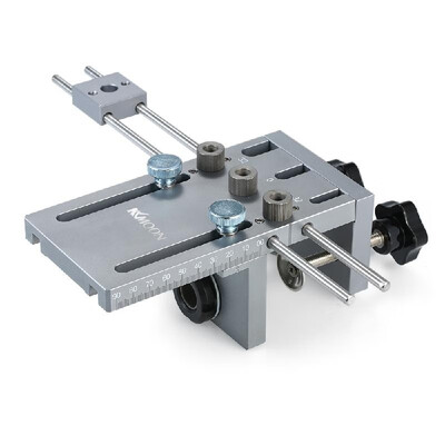 

KKmoon 3-in-1 Punch Positioner with Clamp Punching Locator Hole Drill Punch Positioner Guide Locator Jig Dowelling Jig for Furnitu