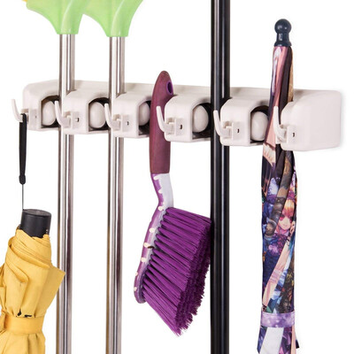 

Wall-mounted Mop Holder Hanger with 5 Positions