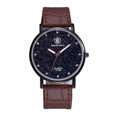 

2019 Fashion Watch Casual Quartz Watch Starry Sky Leather Wristwatch Simple Designer Clock Orologio For Men Women