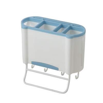 

Toponeto Wall Mounted Kitchen Storage Rack Caddy Cutlery Blocks Hanger Hooks Organizers