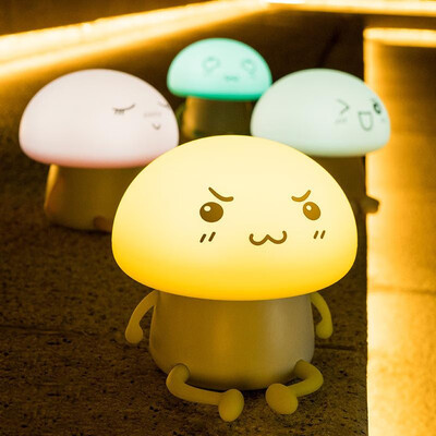 

New strange Q Zi atmosphere lamp LED silicone pat night light usb charging cartoon bed decompression small table lamp