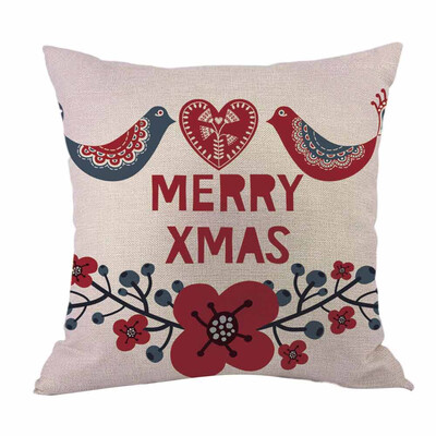

Tailored Merry Christmas Throw Pillow Cases Cafe Sofa Cushion Cover Home Decor