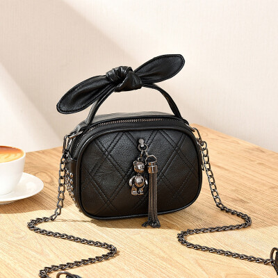 

2019 summer new one-shoulder small bag Korean fashion womens bag slung PU leather small square bag